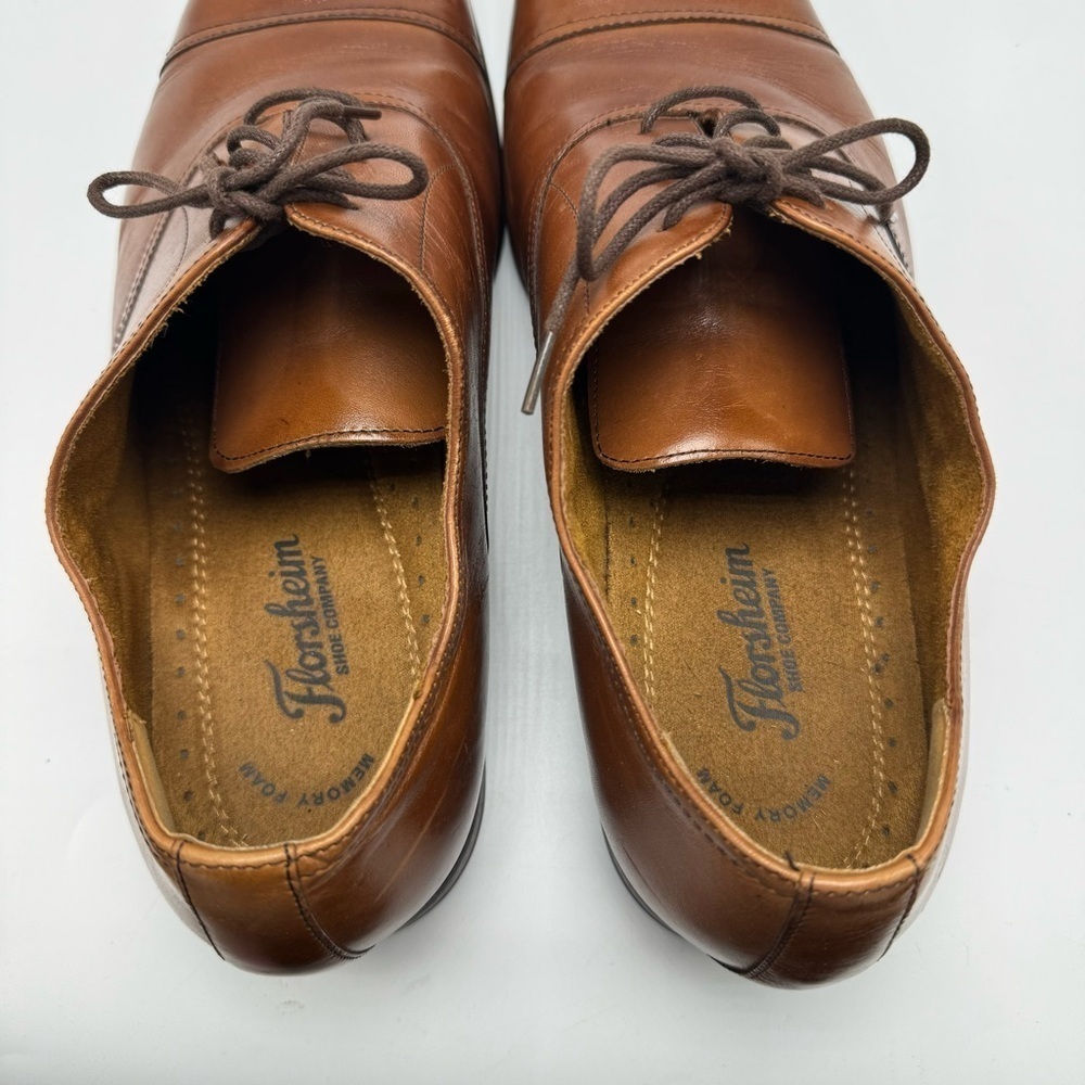 Florsheim Brown Corbetta Cap Toe Oxford Leather Mens Size 13 D - Picture 8 of 13
